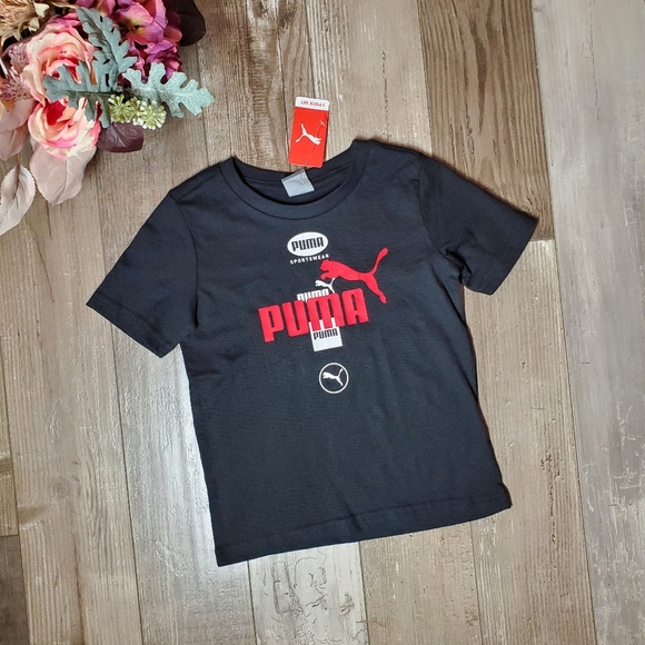 NWT Puma Sportswear Black Graphic T-Shirt Boys Size 4 - Picture 10 of 10